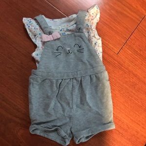 Baby girl overall shorts